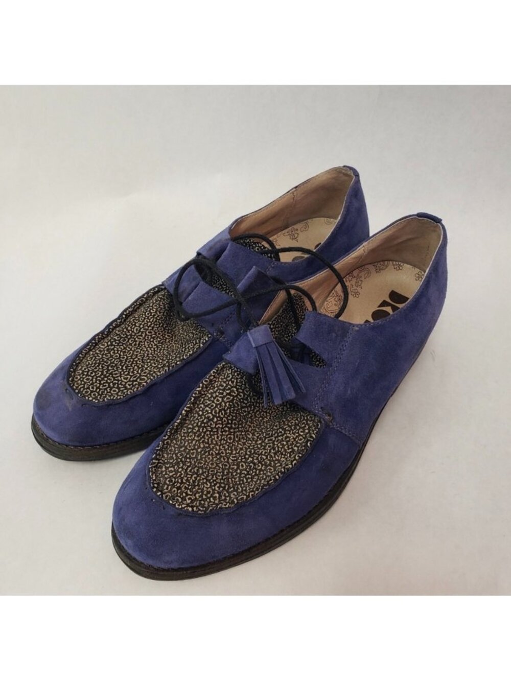 Dkode Percy Suede Loafers Womens 7.5 8 38 Tassel Accent Portugal